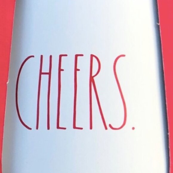 RAE DUNN VALENTIN'ES stainless steel insulted tumblers w/lids "CHEERS" NIB - Picture 3 of 3